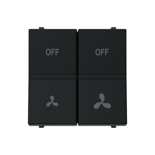 Insertcover Turn button, VMC control Black - Zenit