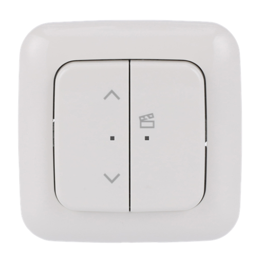 Blind insert flex set 2gang 2 rocker Wireless alpine white - Reflex SI