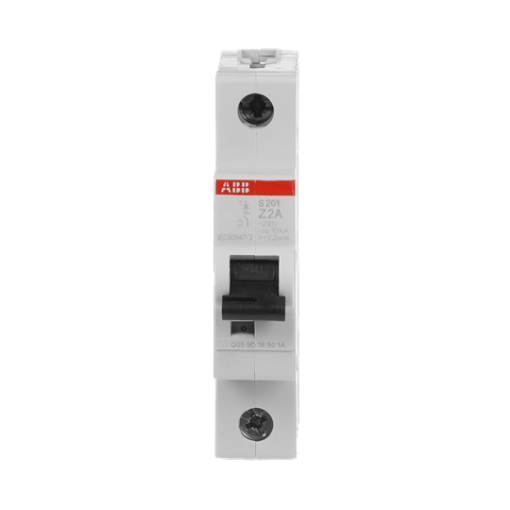 Miniature Circuit Breaker - S200 - 1P - 2 A - Z - AC 6 kA