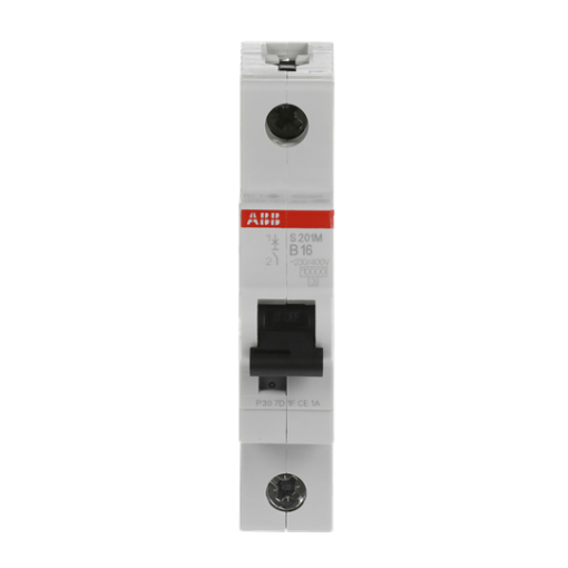 Miniature Circuit Breaker - S200M - 1P - 16 A - B - AC 10 kA