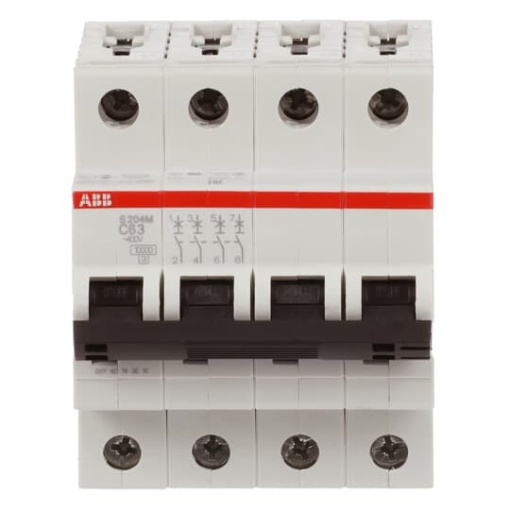 Miniature Circuit Breaker - S200M - 4P - 63 A - C - AC 10 kA
