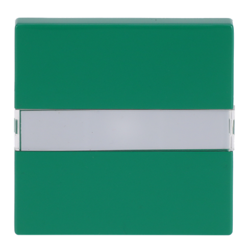Rocker with labelling field for Switchpush button, Single rocker green - Platform 63