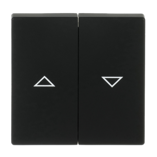 Rocker with legend Symbol "arrows" for Venetian blind, Two-part rocker black matt - Platform 63