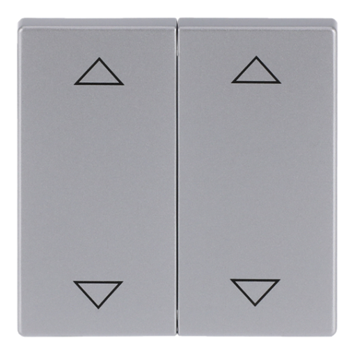 Rocker with legend Symbol "arrows" for Venetian blind, Two-part rocker aluminium silver - Platform 63