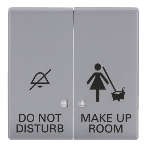 Rocker with legend DND, MUR for Switchpush button Two-part rocker aluminium silver - Platform 63