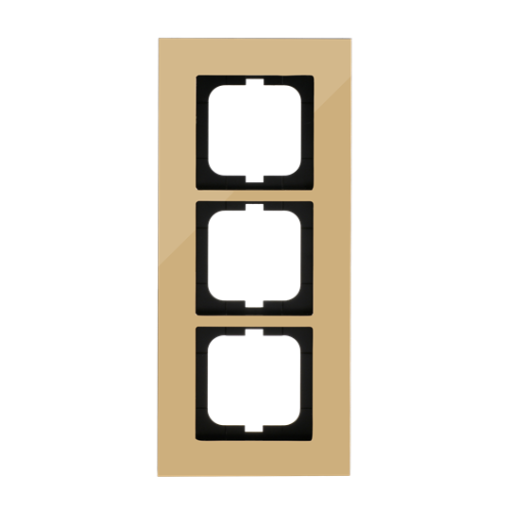 Cover frame 3-gang gold - carat