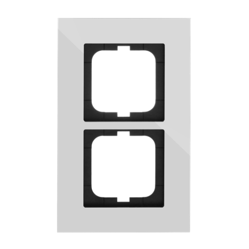 Cover frame 2-gang chrome - carat