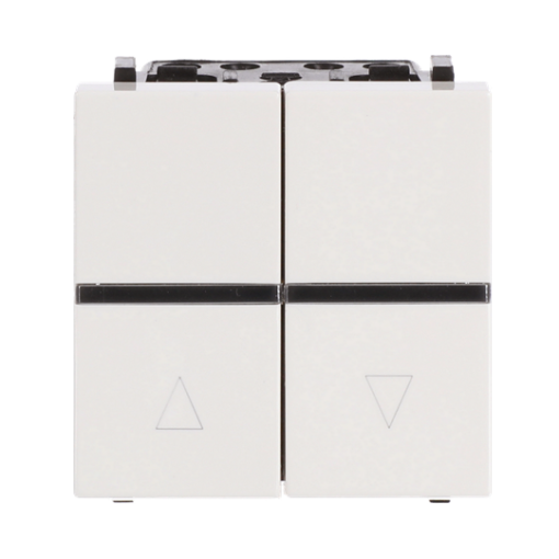 Blind control insertcover Rocker, 1-pole push button Off switch 1-pole 1P White - Zenit