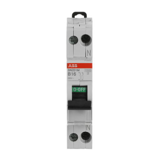 Miniature circuit breaker - SN201M - 1PN - 16 A - B - 230 V 10 kA