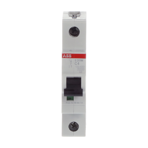 Miniature Circuit Breaker - S200M - 1P - 4 A - C - AC 10 kA