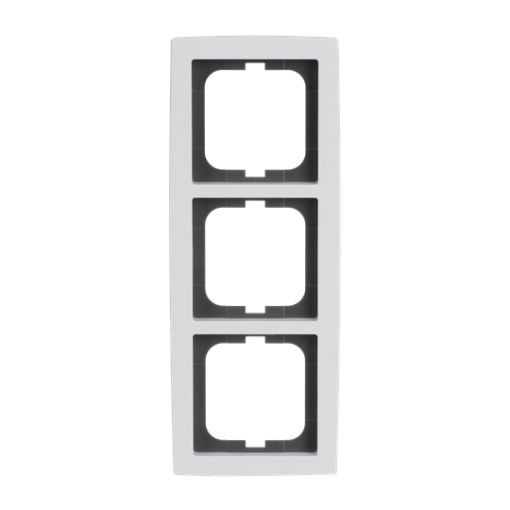 Cover frame 3-gang studio white - solo