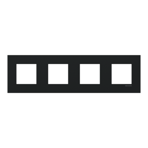 Frame 4-gang Black - Zenit