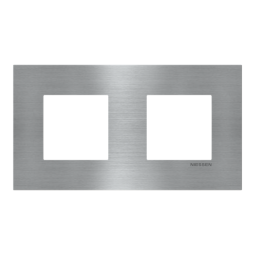 Frame 2-gang Stainless Steel - Zenit