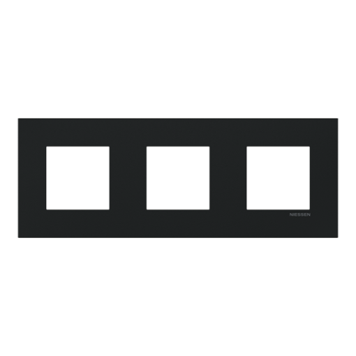 Frame 3-gang Black - Zenit