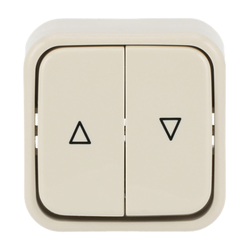 Venetian blind push button 1-pole push button 1P pole, white - Busch-Duro 2000SM