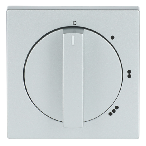 Cover plate with legend Symbol "0-1-2-3" for Level switch, Turn button aluminium silver - Platform 63