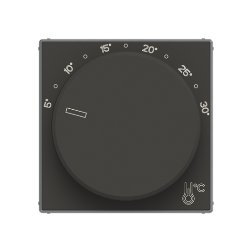 Cover plate for Thermostat Central cover plate Black - Sky Niessen