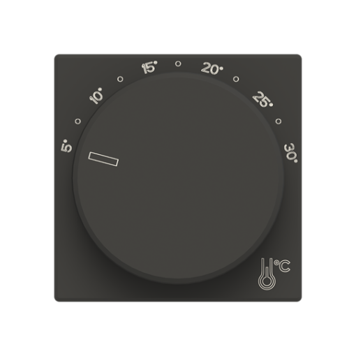 Cover plate for Thermostat Central cover plate Black - Sky Niessen