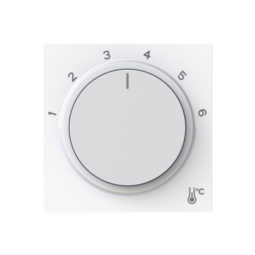 Cover plate None for Thermostat Central cover plate White - Alba