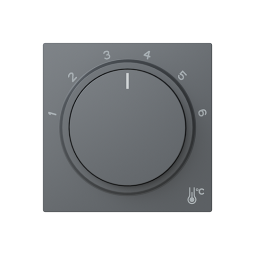 Cover plate None for Thermostat Central cover plate Grey - Alba