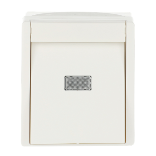 Switch Push button, Single push button 1P 1NO alpine white - ocean