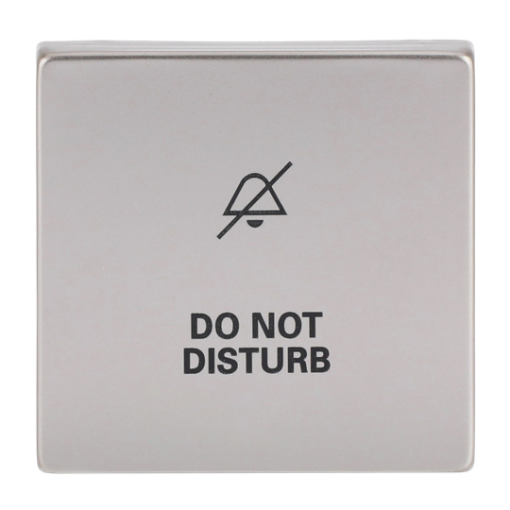 Rocker with legend DND for Switchpush button, Single rocker stainless steel - Pure Stainless Steel