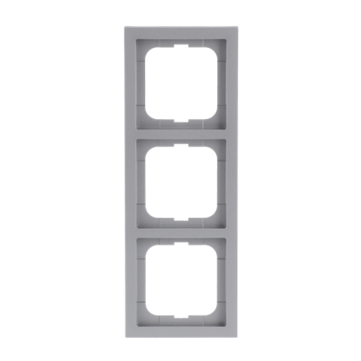 Cover frame 3-gang aluminium silver - future linear