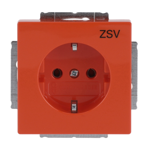 SCHUKO Socket insert with legend ZSV orange - Platform 63