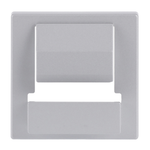 Cover plate PowerDock 1 gang aluminium silver - Platform 63