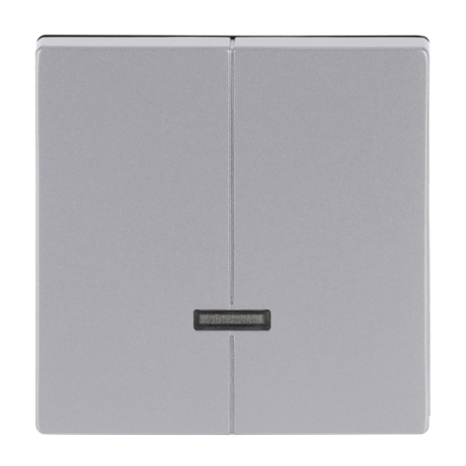 Control Element for Dimmer Two-part button with Neon lamp aluminium silver - Platform 63