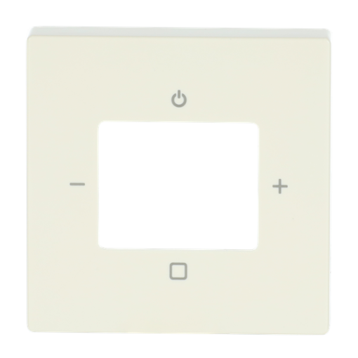 Cover plate with legend Busch-Radio ivory white - Platform 63