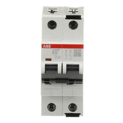 Miniature Circuit Breaker - S300P - 2P - 10 A - B - AC 25 kA