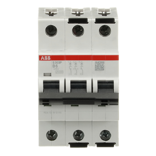 Miniature Circuit Breaker - S300P - 3P - 6 A - B - 415 V AC 100 kA