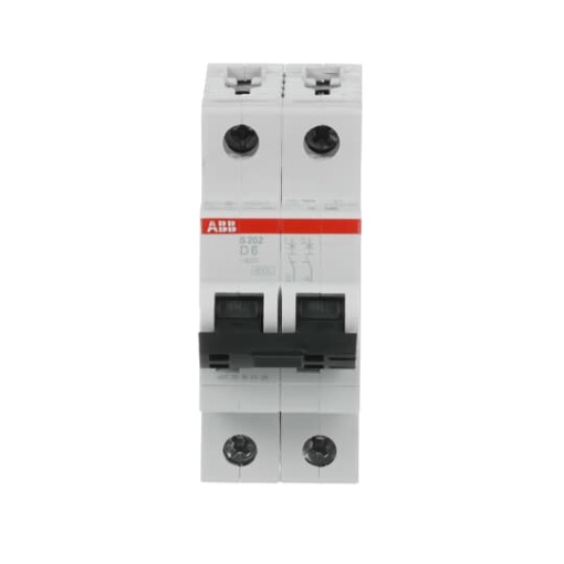 Miniature Circuit Breaker - S200 - 2P - 6 A - D - AC 6 kA