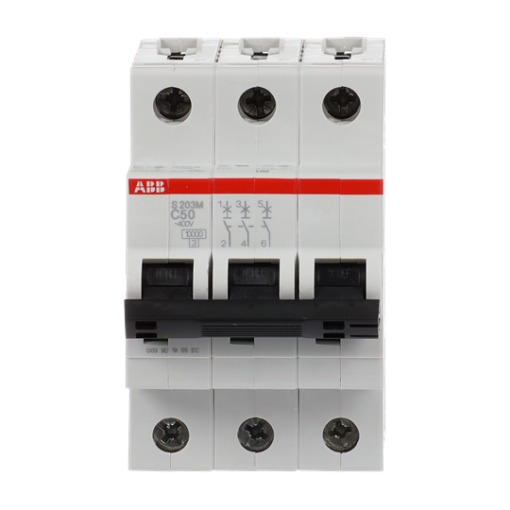 Miniature Circuit Breaker - S200M - 3P - 50 A - C - AC 10 kA