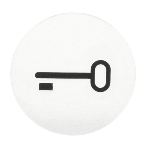 Braille Sticker with Symbol "key"