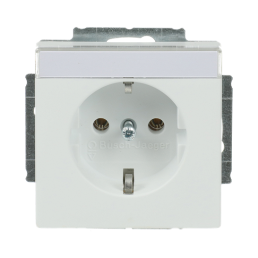 SCHUKO Socket insert with labelling field with label space studio white matt - Platform 63