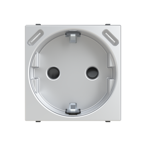 Socket outlet insertcover with USB AC Silver - Zenit