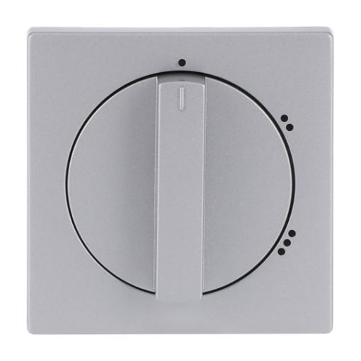 Cover plate with legend Symbol "1-2-3" for Level switch, Turn button aluminium silver - Platform 63