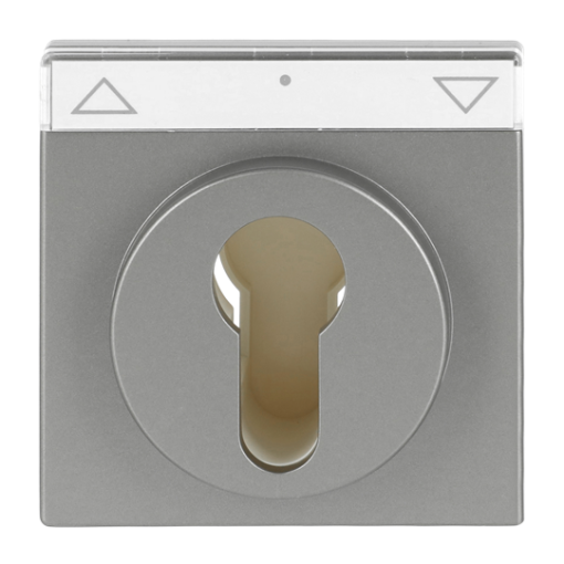 Cover plate with legend Symbol "arrows" or "0 - 1" for Venetian blind, Key stainless steel - Pure Stainless Steel