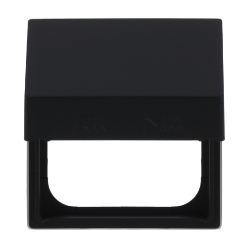 Intermediate Ring with Hinged Lid for cover plates Busch-Balance SI 1-gang with Sealing Ring black matt - Platform 63
