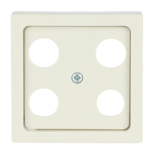 Cover plate TV  Radio  2x SAT 4 gang ivory white - Platform 63