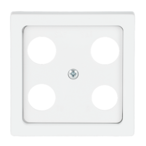 Cover plate TV  Radio  2x SAT 4 gang studio white matt - Platform 63