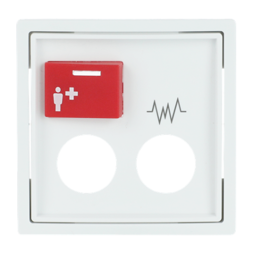 Cover plate Call module 1 gang Red studio white - Platform 63