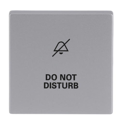 Rocker with legend DND for Switchpush button, Single rocker aluminium silver - Platform 63