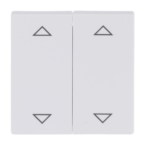 Rocker with legend Symbol "arrows" for Venetian blind, Two-part rocker studio white matt - Platform 63