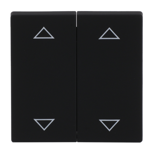 Rocker with legend Symbol "arrows" for Venetian blind, Two-part rocker black matt - Platform 63