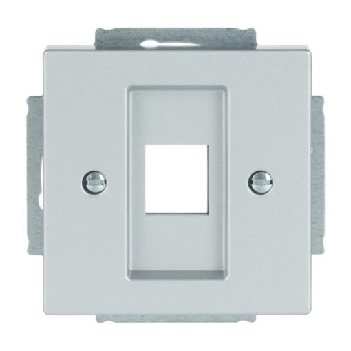 Cover plate Modular Jack 1 gang aluminium silver - Platform 63