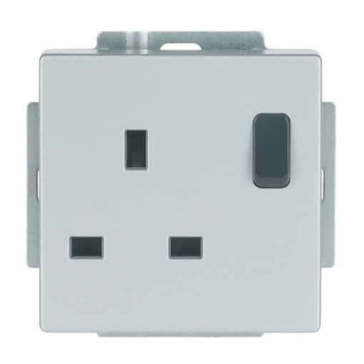 Socket Outlets without claw aluminium silver - Platform 63
