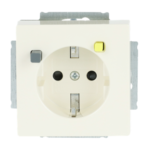 FI-Schukomat SCHUKO socket insert Safety Shutter ivory white - Platform 63